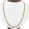 Image 5 : Vintage 14k Gold Curb Link w/ Polished Open Bar Link Long 32" Chain Necklace