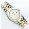 Image 3 : Rolex Mens Two Tone Yellow Gold And Stainless Steel White Roman Datejust Wristwa