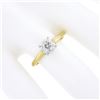 Image 3 : Vintage 14k Gold 0.38 ctw Old Cut Illusion Set Diamond Solitaire Engagement Ring