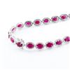 Image 2 : 36.82 ctw BURMESE Ruby and 3.91 ctw Diamond Platinum Necklace (GIA CERTIFIED)