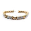 Image 4 : 14KT Yellow Gold 5.20 ctw Diamond Straight-Line Bracelet
