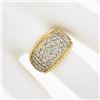Image 3 : 14k Yellow Gold 2 ctw Prong Set Round Brilliant Diamond Wide Dome Cigar Band Rin