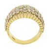Image 8 : 14k Yellow Gold 2 ctw Prong Set Round Brilliant Diamond Wide Dome Cigar Band Rin