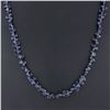 Image 5 : Vintage GIA Tear Drop Briolette Iolite Strand Necklace w/ 18k Gold Toggle Clasp