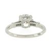 Image 7 : Vintage Platinum 1.14 ctw GIA Round Diamond w/ Baguette Accent Engagement Ring