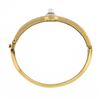 Image 6 : Vintage Victorian Revival 14K Gold Pearl Diamond Enamel Hinged Bangle Bracelet
