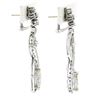 Image 3 : Vintage 14k White Gold 4 ctw Marquise Diamond Long Infinity Drop Dangle Earrings