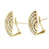 Image 3 : 14k Yellow Gold 4.14 ctw Channel Set Diamond Covered Cushion Shape Button Earrin
