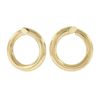 Image 1 : Solid 14K Yellow Gold Large Smooth Polished Tubes 34mm Round Hoop Earrings