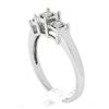 Image 7 : 14k White Gold 0.22 ctw Round Prong Diamond Squared Setting 3 Stone Promise Ring