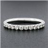 Image 4 : Blue Nile .950 Platinum 1.08 ctw Pave Diamond Stack Wedding Eternity Band Ring