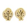Image 2 : 14k Yellow Gold 2.05 ctw Round Diamond Cluster Stud Omega Earrings & Baguette Ha