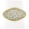 Image 1 : Kurt Wayne 18k Gold 2.25 ctw Pave Round Brilliant Diamond Wide Domed Band Ring
