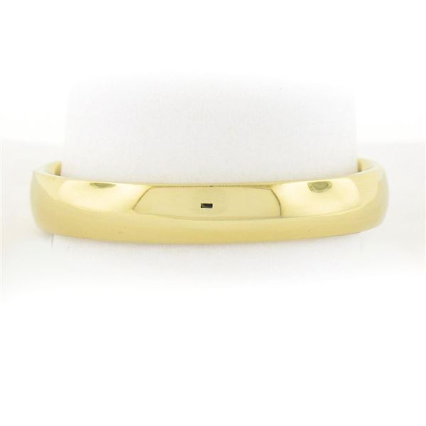 NEW Mens Classic 14K Yellow Gold 4mm Plain Dome Polished Wedding Band Ring