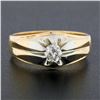 Image 2 : Men's Antique 18K TT Gold 0.42 ctw Old European Diamond Belcher Solitaire Ring