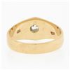 Image 7 : Men's Antique 18K TT Gold 0.42 ctw Old European Diamond Belcher Solitaire Ring
