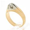 Image 9 : Men's Antique 18K TT Gold 0.42 ctw Old European Diamond Belcher Solitaire Ring