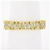 Image 4 : 18K Gold Alternating Pear Fancy Yellow Diamond Eternity Wedding Stack Band Ring