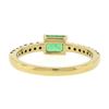 Image 3 : New 14k Gold Colombian Emerald & Sapphire Sideways Engagement Stack Band Ring