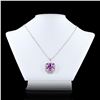 Image 3 : 28.44 ctw Kunzite and 0.53 ctw Diamond 14K White Gold Pendant