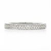 Image 4 : Classic 18k White Gold 0.15 ctw Round Pave Diamond Dual Row Wedding Band Ring