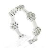 Image 9 : Vintage 18k Gold 0.50 ctw Diamond 7 Flower Cluster Polished Bar Eternity Band Ri