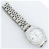 Image 6 : Rolex Ladies Quickset Stainless Steel White Diamond 26MM Datejust Wristwatch