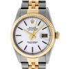 Image 1 : Rolex Mens 2 Tone Silver Index 36MM 14K Yellow Gold & Steel Datejust Wristwatch