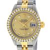 Image 1 : Rolex Ladies Quickset Two Tone Champagne Channel Set Diamond Datejust Wristwatch