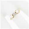 Image 3 : Antique 14k Yellow Gold 0.37 ctw Old European Diamond w/ 4.5mm Pearl Accents Rin
