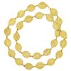 Image 3 : 18K Yellow Gold Free Form Textured Swirl Link Long 34" Statement Chain Necklace