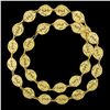 Image 4 : 18K Yellow Gold Free Form Textured Swirl Link Long 34" Statement Chain Necklace