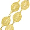 Image 5 : 18K Yellow Gold Free Form Textured Swirl Link Long 34" Statement Chain Necklace