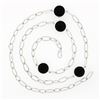 Image 3 : Luca Carati 18k White Gold 4 Station Bezel Black Onyx Long Open Chain Necklace