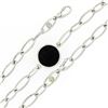 Image 6 : Luca Carati 18k White Gold 4 Station Bezel Black Onyx Long Open Chain Necklace