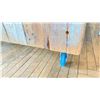 Image 2 : 49X25X17.5"H SOLID WOOD ANTIQUE LOOK TABLE ON CASTORS