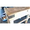 Image 2 : 24X72X37.5"H BUTCHER BLOCK PREP TABLE ON CASTORS