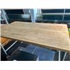 Image 2 : 66X36X37"H BUTCHER BLOCK PREP TABLE