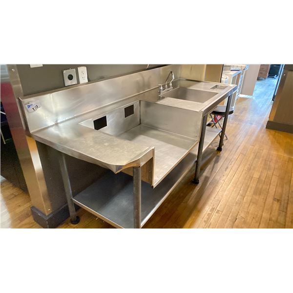 SS SINK STATION. 82X30"