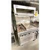 Image 1 : QUEST GAS RANGE WITH ATTACHED OVERHEAD WARMER. MODEL QGR100000. ON WHEELS. 36"W