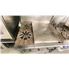 Image 2 : QUEST GAS RANGE WITH ATTACHED OVERHEAD WARMER. MODEL QGR100000. ON WHEELS. 36"W