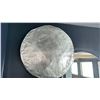 Image 2 : 8 PCS WALL ART HAMMERED STEEL AND ROUND MIRRORS. 16" TO 28" ROUND.