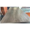 Image 2 : TALL BAR TABLE, 67" X 30" X 42" HIGH, WOOD GRAIN LAMINATE.
