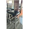 Image 2 : GLOSS BRUSHED GREY METAL BAR STOOL.