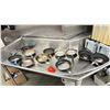 Image 2 : GROUP LOT OF 9 X 9" AND 2 X 7" COMMERCIAL ALUMINUM FRYING PANS.