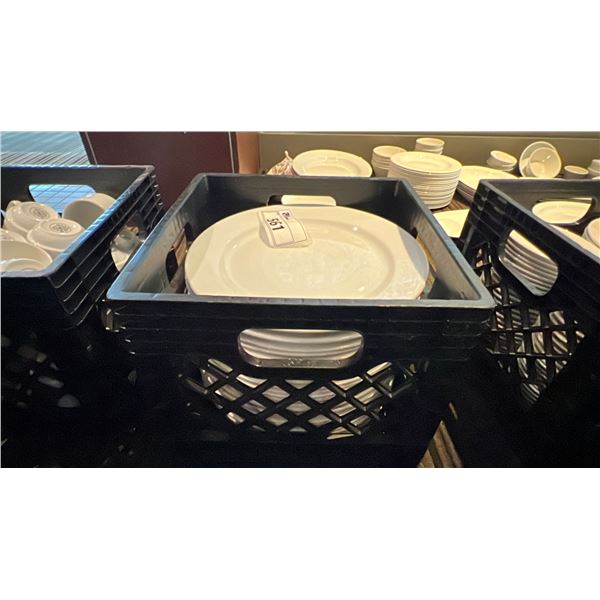 CRATE OF 12" DINNER PLATES-APPROX 25