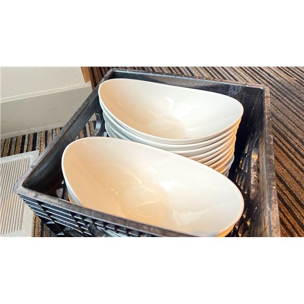CRATE OF 11" OVAL BOWLS-APPROX 20