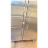 Image 2 : STAINLESS STEEL STORAGE CABINET. UNIVERSAL STAINLESS. ON WHEELS 66X26X70"H