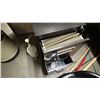Image 2 : GROUP LOT. 2 DRAWER FILE CABINET WITH KEY, 54" WALL MOUNTED WORK TOP AND SWIVEL STOOL
