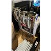 Image 1 : GROUP OF 3 PEDESTAL TYPE WINE SERVERS WITH 5 BUCKETS